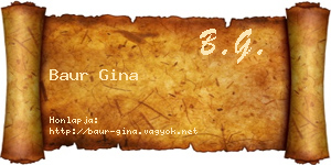 Baur Gina névjegykártya